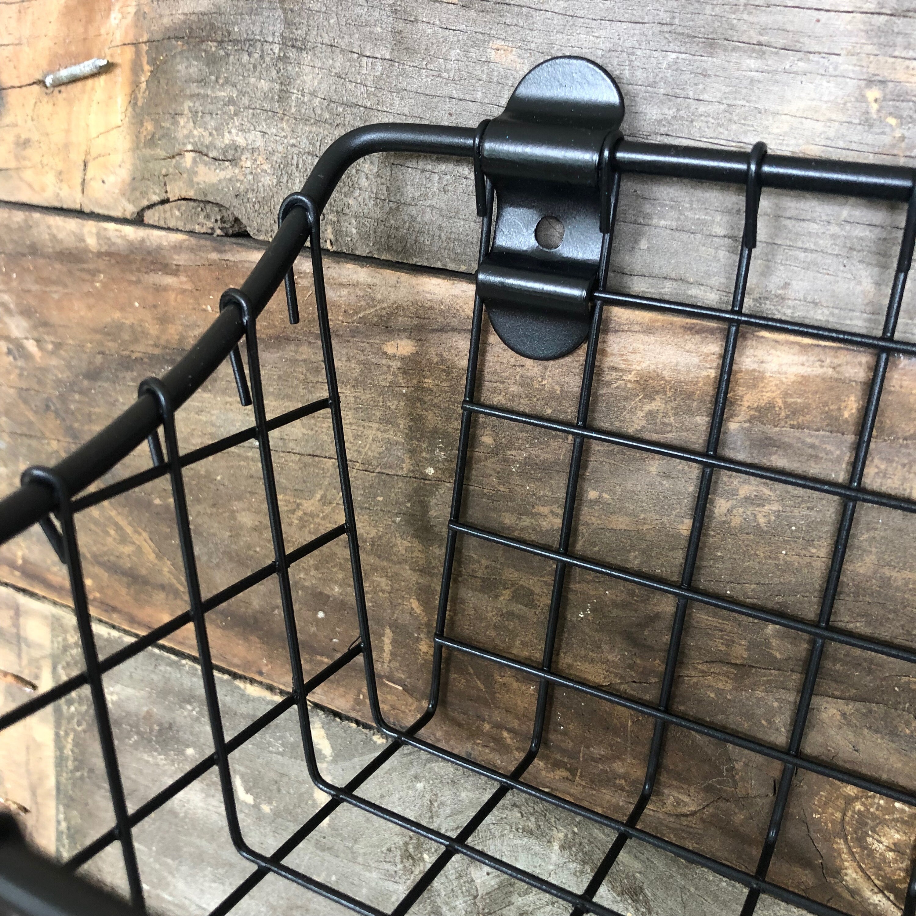 Draht Korb Wandhalterung Metall-Wand-Dekor rustikale | Etsy