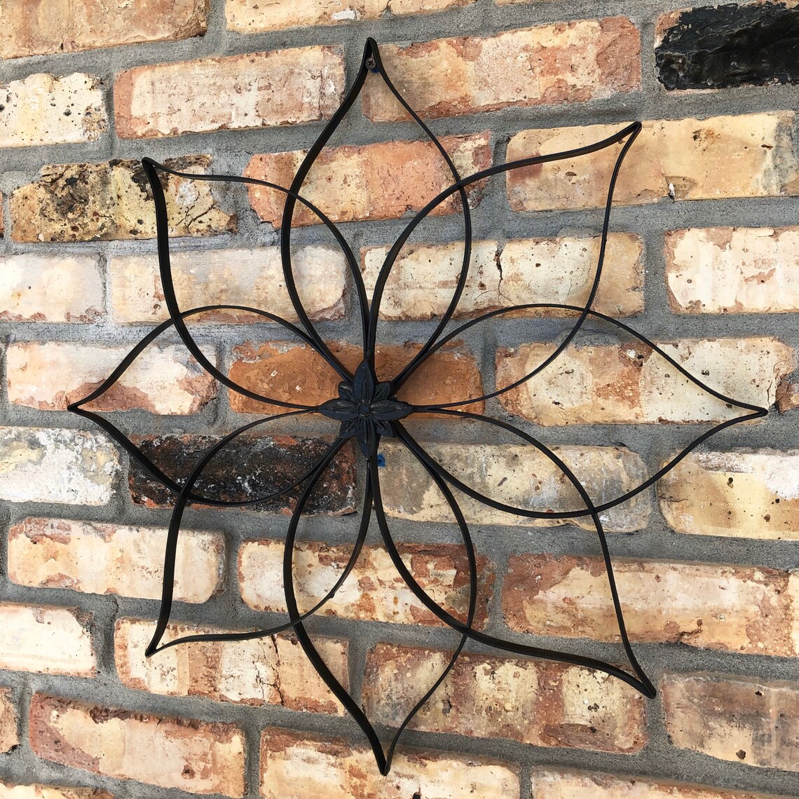 Metal Wall Decor Black Metal Wall Hanging Flower Wall Decor Etsy