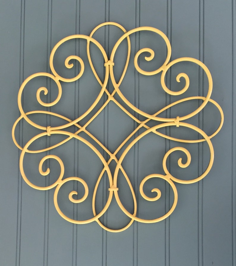 Yellow Metal Wall Hanging / Metal Wall Decor / Decorative | Etsy