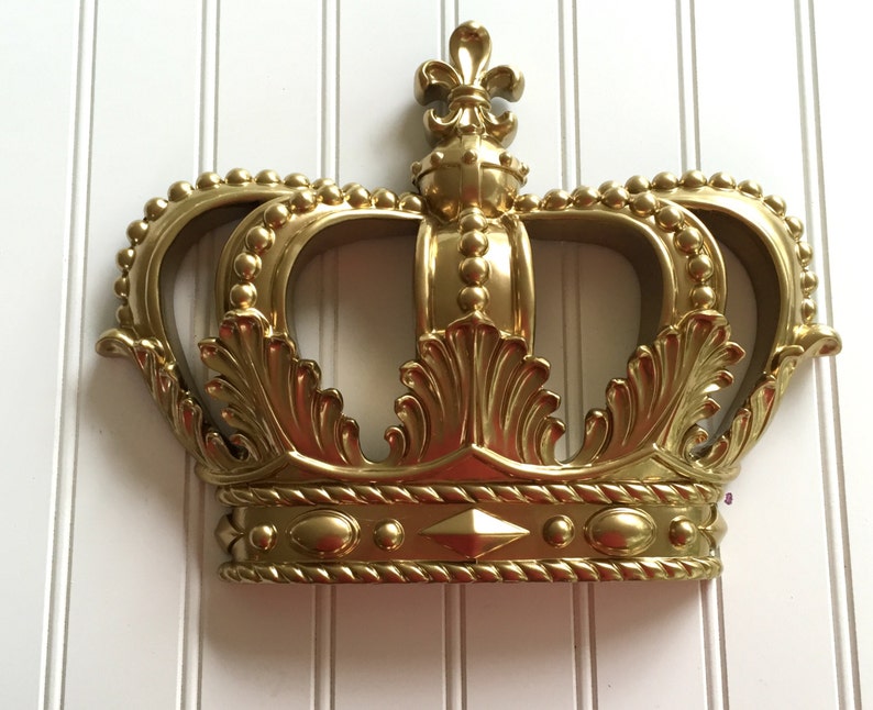 Gold Crown Wall Decor Princess Nursery Hanging Party Prop Baby Shower