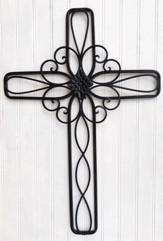 Cross Wall Hanging Cross Wall Decor Religious Gift Large Etsy