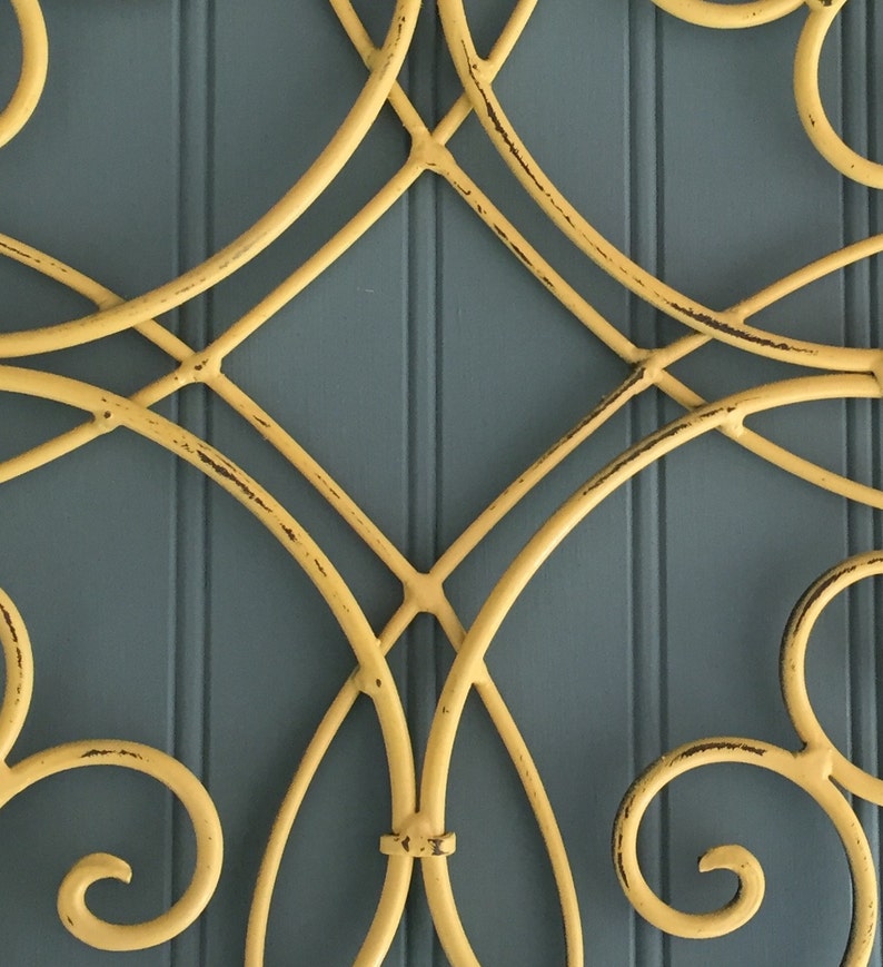 Yellow Metal Wall Hanging / Metal Wall Decor / Decorative | Etsy