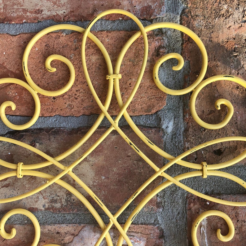 Yellow Metal Wall Hanging / Metal Wall Decor / Decorative | Etsy