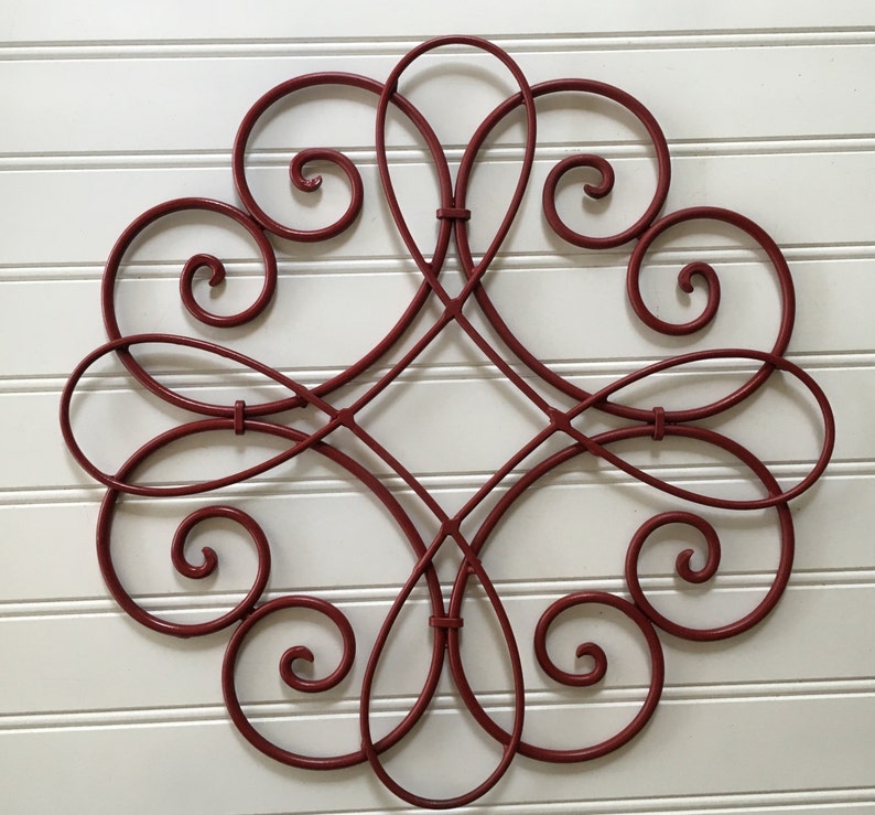 Red Metal Wall Hanging / Metal Wall Decor / Decorative Wall | Etsy