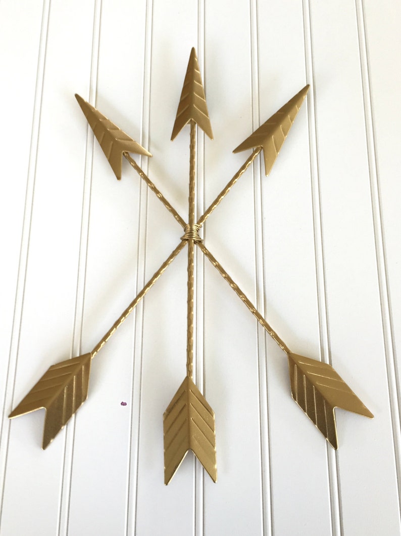 Metal Wall Decor Arrow Hanging Gold Gallery Nursery Art
