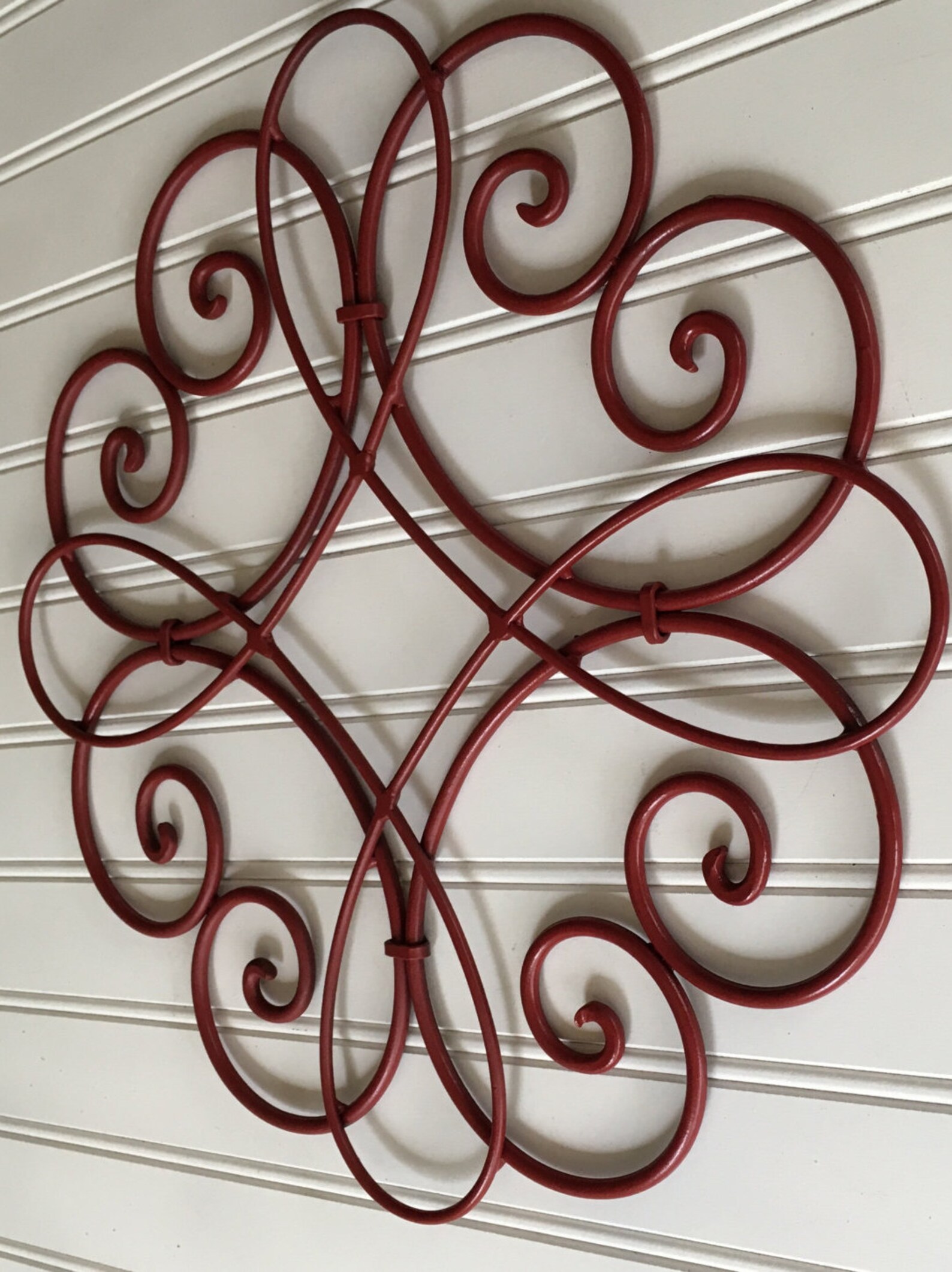 Red Metal Wall Hanging / Metal Wall Decor / Decorative Wall Etsy