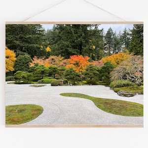 Portland Japanese Garden Print.Autumn.Oregon.Sand Zen.Art.Wall Decor.Photo Print.Fine Art Photography.SEVERAL SIZES