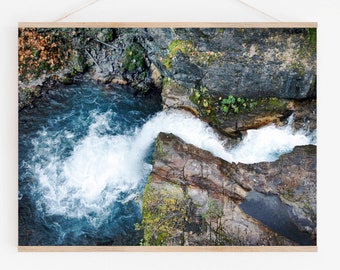 Wall Art.Waterfall.Art Decor.Large Photo Print.Water.4x3' Poster.Lava Canyon.Mount Saint Helens. SEVERAL SIZES