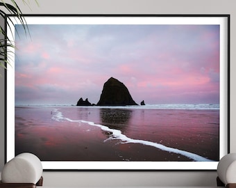 Cannon Beach Sunrise Art Print | Haystack Rock, Oregon Coast