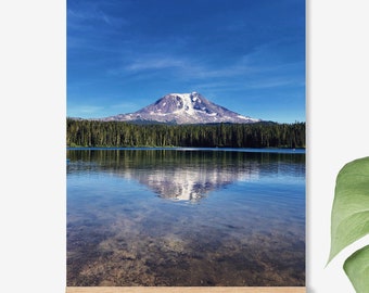 Mountain.Lake.Art.Wall Decor. Forest.Decor.Water.Washington.Mt. Adams at Takhlakh Lake. SEVERAL SIZES