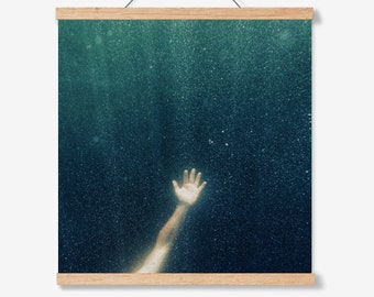 Underwater Hand Art Print. Fine Art Photography.SEVERAL SIZES & CROPS + Poster Option