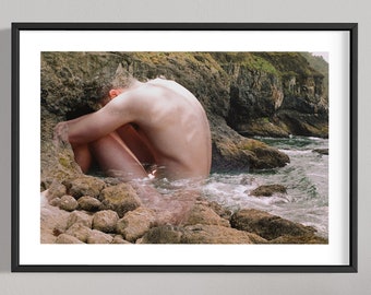 Nude Art. 35mm Film Double Exposure.Oregon Coast.Nature.Human Form.Print.Art Decor.Fine Art Photo.SEVERAL SIZES