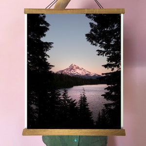 Mount Hood Forest Print.Oregon.Mountain.Lost Lake.Sunset.Forest.Fine Art Photography.VÁRIOS TAMANHOS. Opções de retrato e paisagem