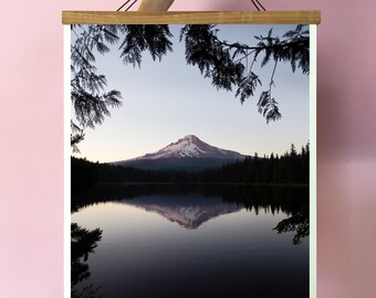 Oregon Art.Mt Hood.Mountain.Trillium Lake.Sunset.Wall Decor.Photo Print.Fine Art Photography.Portrait & Landscape options