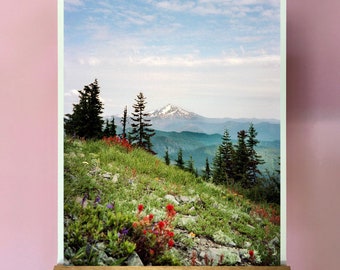 Mount Hood Wildflowers Print. Oregon.Mountain.35mm Film.Fine Art Photography.Photo Art Print.SEVERAL SIZES & Poster