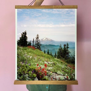 Mount Hood Wildflowers Print. Oregon.Mountain.35mm Film.Fine Art Photography.Photo Art Print.SEVERAL SIZES & Poster
