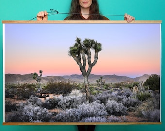 Joshua Tree Art.Wall Art.Sunrise.Pink.Sky.Desert.Mojave.Large Photo Print.Fine Art Photography.SEVERAL SIZES