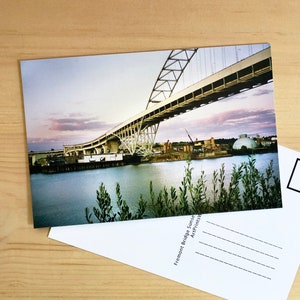Postcards.4x6&quot;.Portland.Fremont Bridge.Sunset.Photograph.Art Postcard.Pacific Northwest.35mm Film