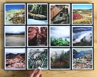 4x4" Framed Prints.CUSTOM SETS.You Pick.Oregon.Portland.Arizona.Joshua Tree.Washington.Utah.Nevada.Ocean.35mm film.120mm film.small art.