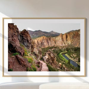 Smith Rock Art Print. Oregon. Misery Ridge Trail.Fine Art Photography.SEVERAL SIZES. Portrait & Landscape options