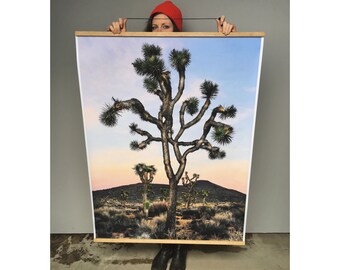 Joshua Tree Art.Wall Decor.SEVERAL SIZES.PhotoPrint.Desert.Sunset.Pink Sky.Mojave.Fine Art Photography.