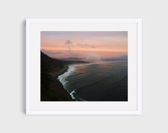 Oregon Coast.Art.Wall Decor.Manzanita Sunset.Coastal.Photo Print.Ocean.Waves. West Coast.Sea. SEVERAL SIZES & Poster Option