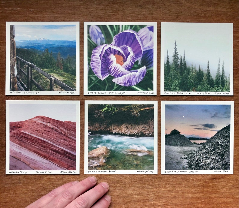 4x4 Print.Surprise SALE sets .UNFRAMED. Ocean.Forest.Oregon.Washington.River.Trees.Desert.Sunset.Travel.35mm film.120mm film. image 3