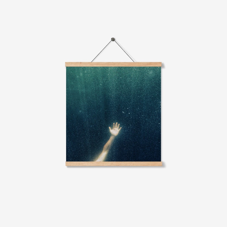 Underwater Hand Art Print. Fine Art Photography.SEVERAL SIZES & CROPS Poster Option image 1