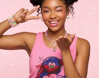 Krach-Granat-Fußball-Tank-Top | Haiti Flagge WM 2026