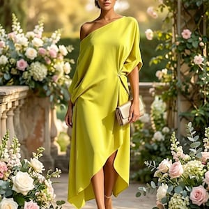 casual lime green dress Plus Size Size:Average(0-14) NMD-SEPT-26 SilkSilky 100% Mulberry Silk Formal dress Unsure which to pick