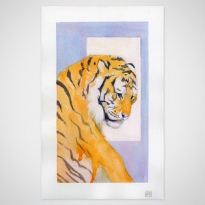 Tiger - Original Art Watercolor on Paper 5.5&quot;x8.5&quot;