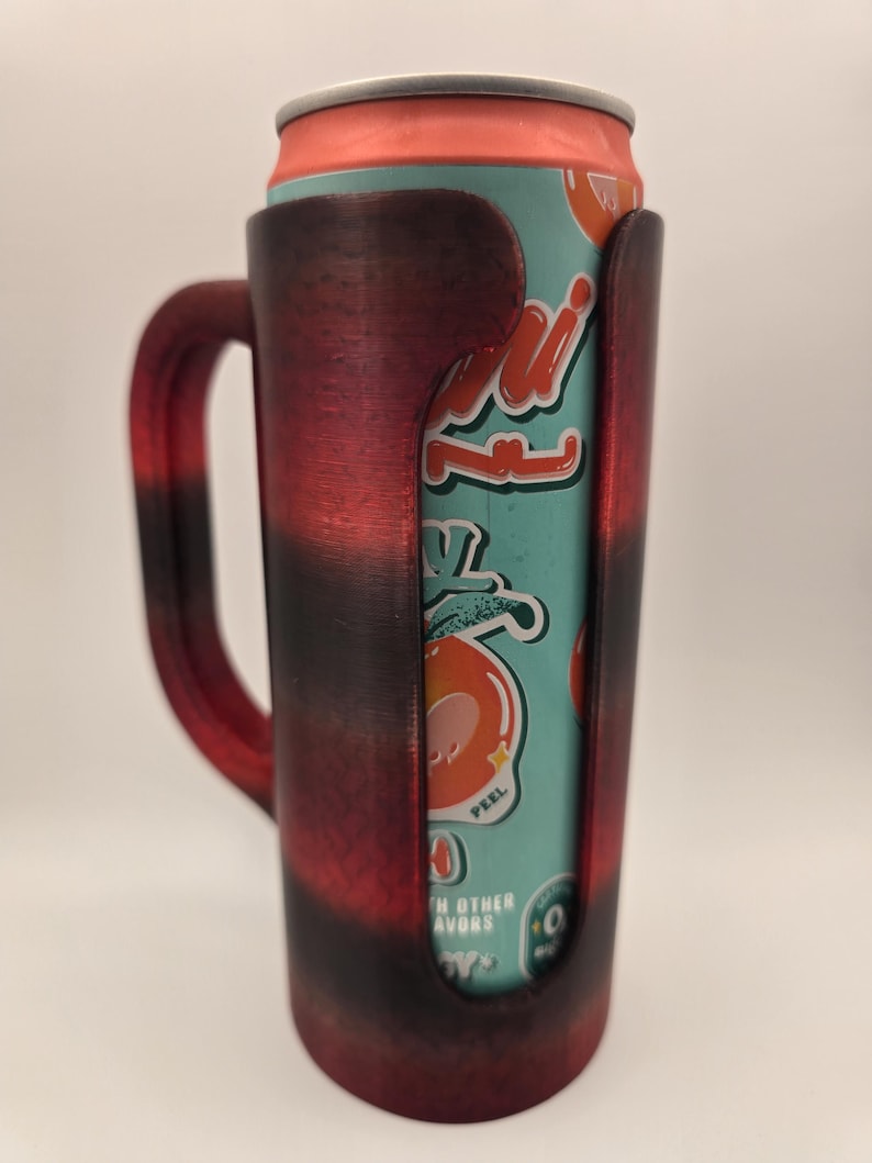 3D printed anti-tip 12 oz tall/slim can koozie image 3