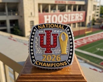 Oversized IU National Championship ring