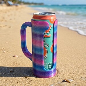 Porta lattina alto/sottile da 355 ml (12 oz) anti-ribaltamento stampato in 3D immagine 1