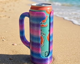 3D printed anti-tip 12 oz tall/slim can koozie