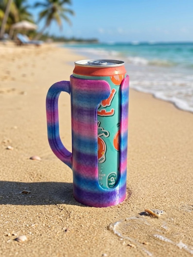 Porta lattina alto/sottile da 355 ml (12 oz) anti-ribaltamento stampato in 3D immagine 1