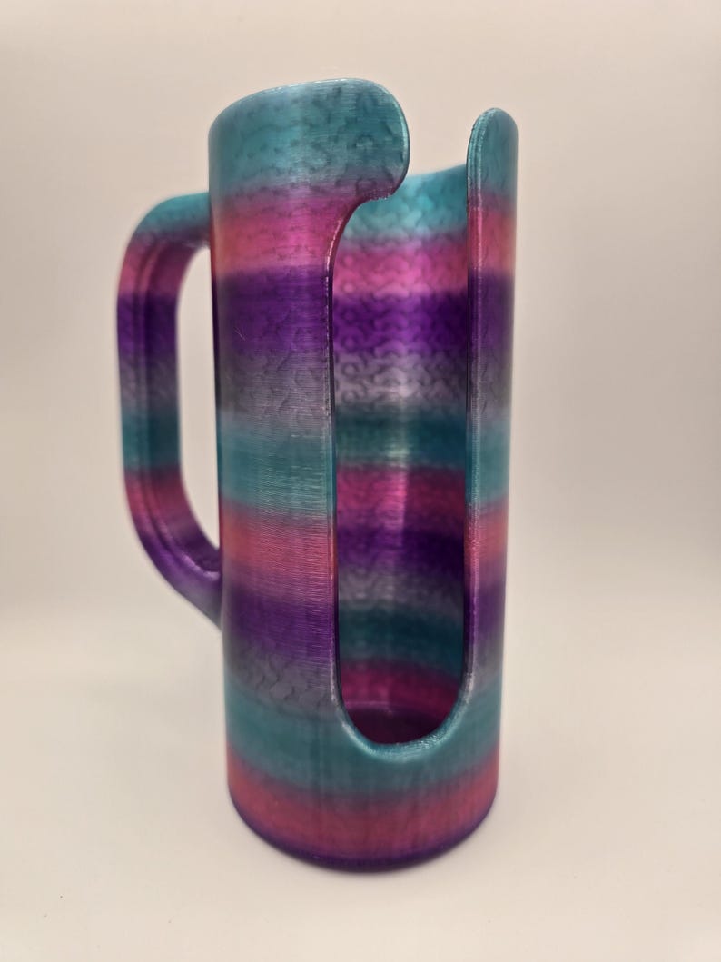 3D printed anti-tip 12 oz tall/slim can koozie image 3