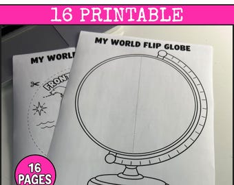 7 Continents of the World Flip Book | Geography Craft and Social Studies Printable PDF