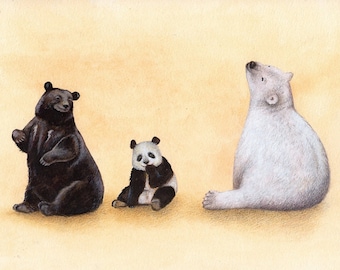 Nursery Art - Bear Joke Art Print