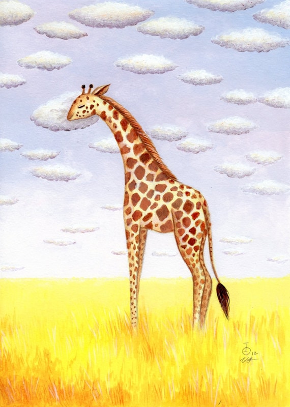 nursery giraffe art