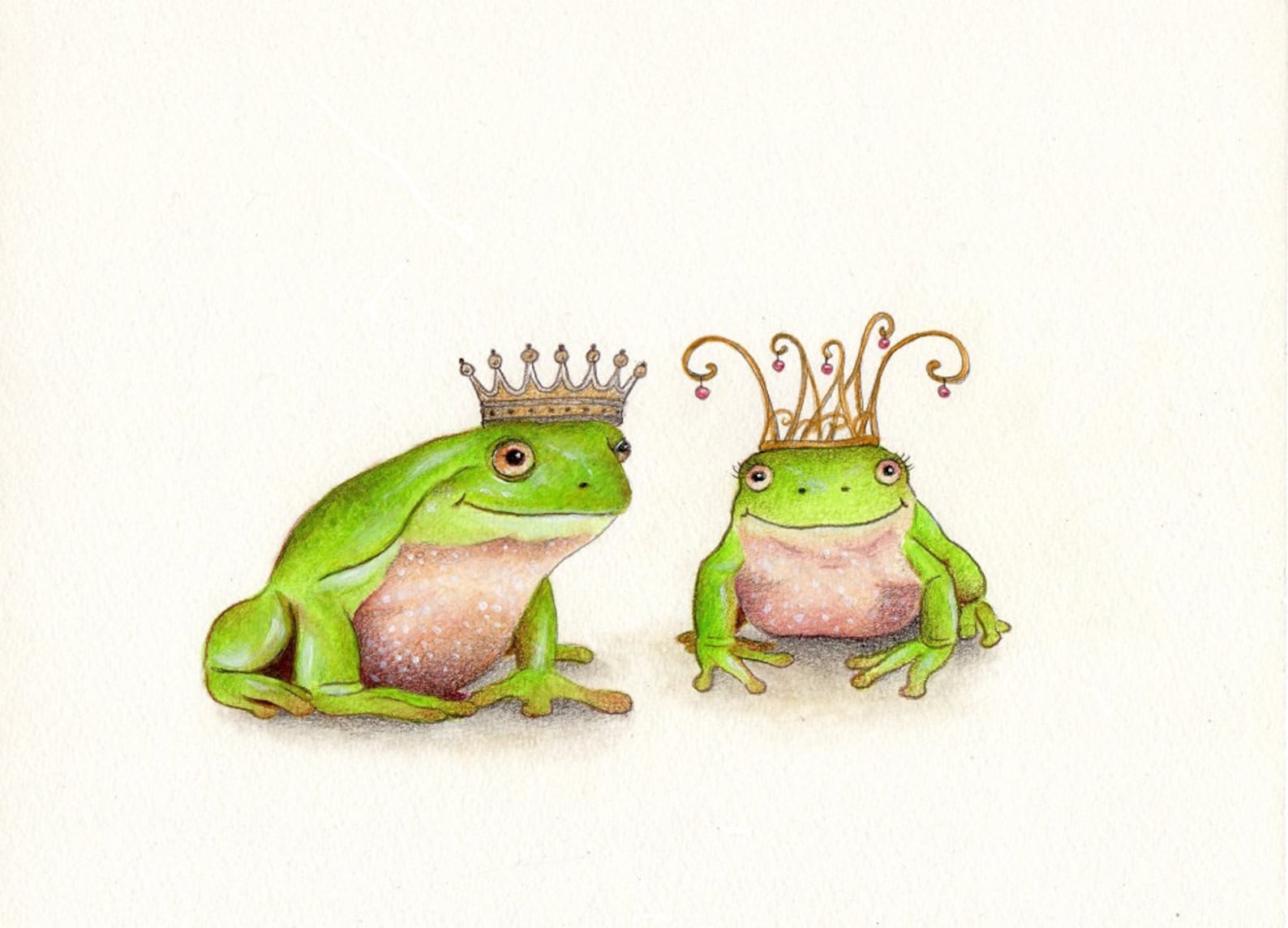 Nursery Art Frog Prince and Frog Princess Art Print - Etsy