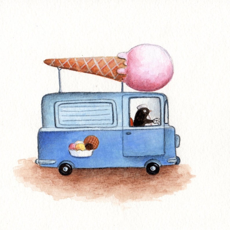 Nursery Art Toy Ice Cream Truck print from an original image 1