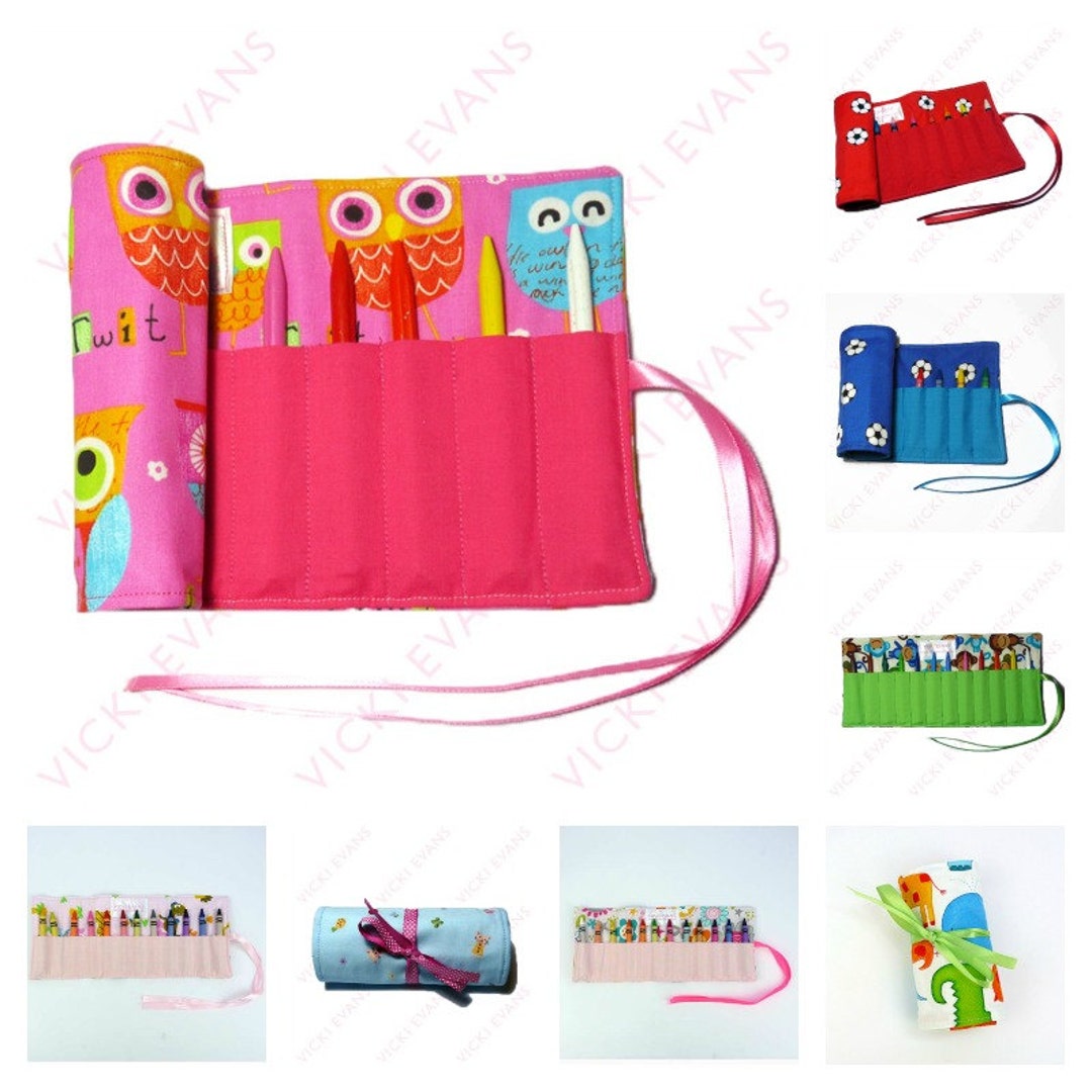 Crayon Roll / Crayon Wallet / Crayon Holder Etsy UK