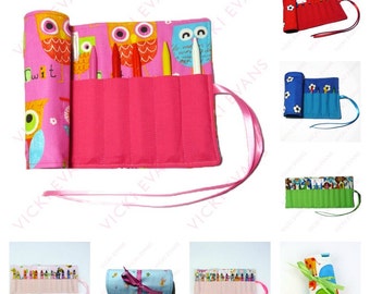 Children's Crayon Roll, Portable Art Supplies Organizer