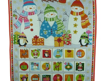 Christmas Fabric Advent Calendar Large - Snowmen