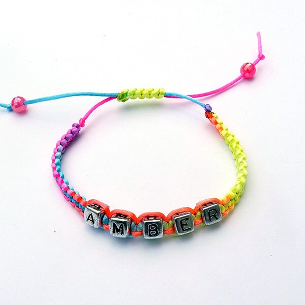 NEW ARRIVAL KIDS MULTI COLOURED STRING PERSONALISED STRETCH BRACELET