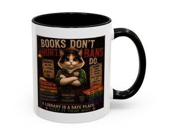 Books Don't Hurt Bans Do mug | Accent Coffee Mug 11oz 15oz
