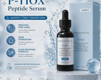 SkinCeuticals P-Tiox Peptide Serum Anti Aging Wrinkle Repair Face Serum 30ml Hydrating Glow Skincare