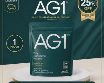 Pack of 1 Daily Foundational Nutrition Powder | Gut Health, Immunity, Energy | AG1 Supplement