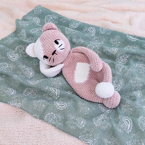 Crochet Cat Pattern, Cute Kitten Toy, Stuffed Animal Plushie, Amigurumi Snuggler, PDF US